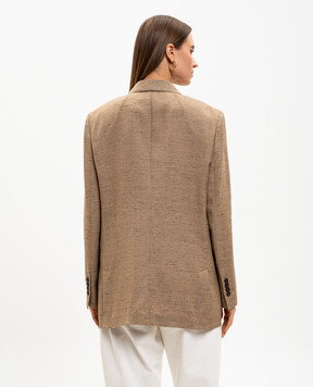 Dolce&Gabbana Brown double-breasted jacket F29YFTHUMWC