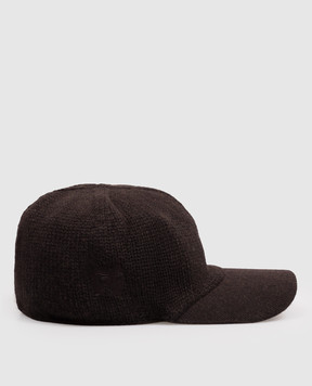 Marco Pescarolo Dark brown Bufera cashmere cap BUFERA54M04
