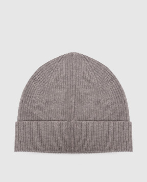 Peserico Gray wool and cashmere hat R76064F1209470
