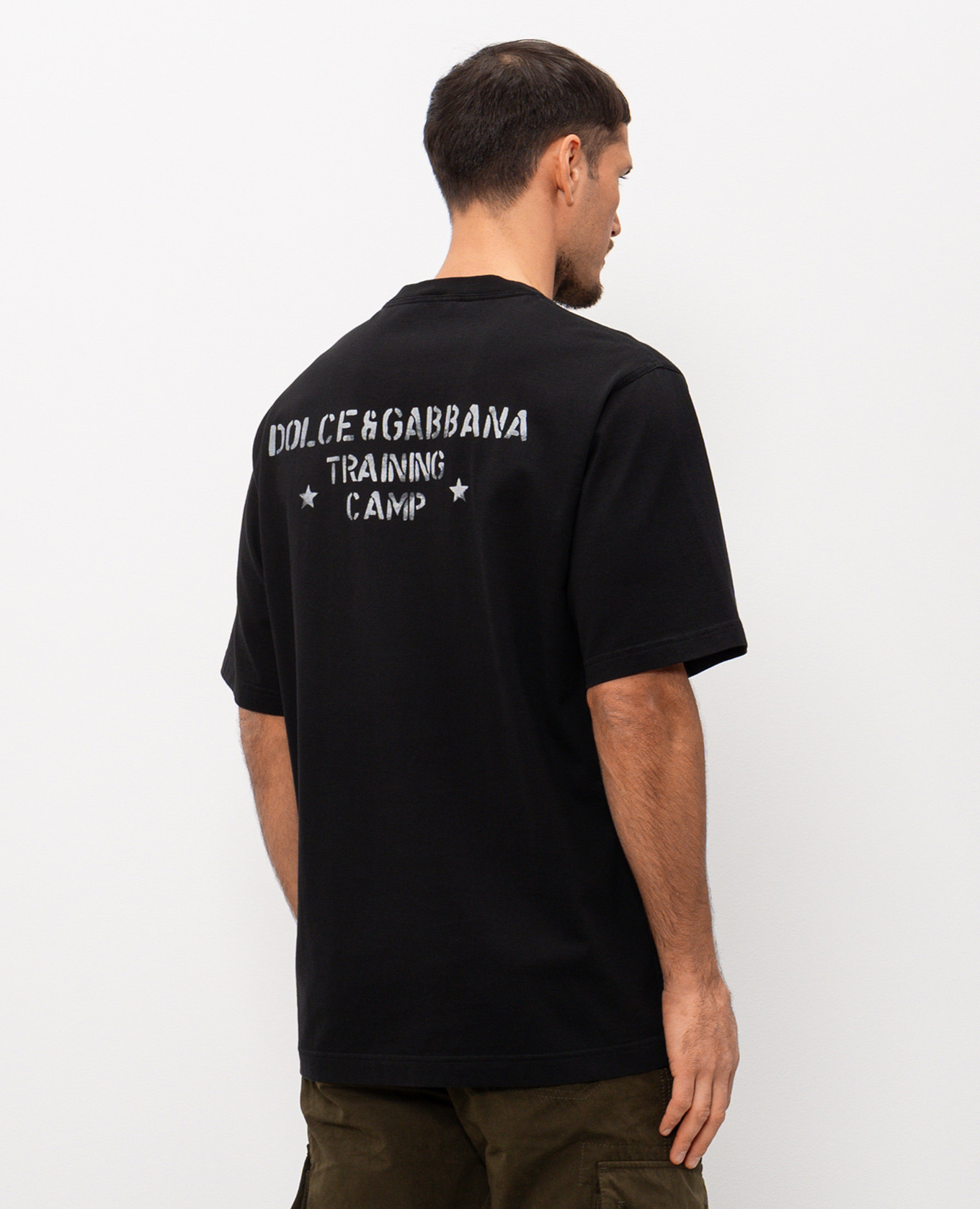 Black t-shirt with logo print Dolce&Gabbana 4