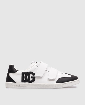 Dolce&Gabbana Children's white leather sneakers with DG monogram DA5254A10483738