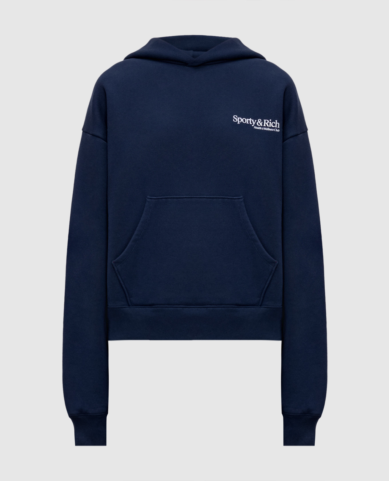 Blue hoodie with logo print
