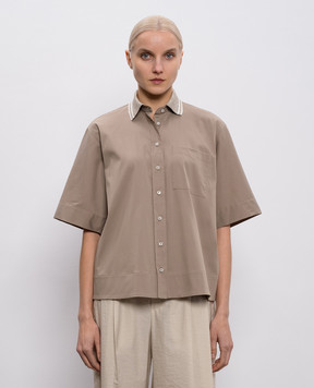 Brunello Cucinelli Brown shirt with lurex M0091RG706