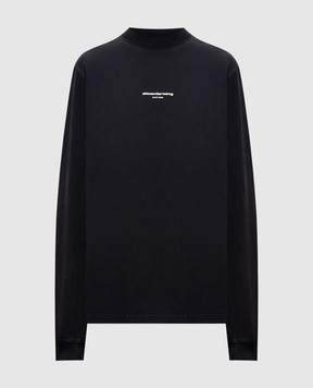 Alexander Wang Black longsleeve with textured logo UCC3261908w