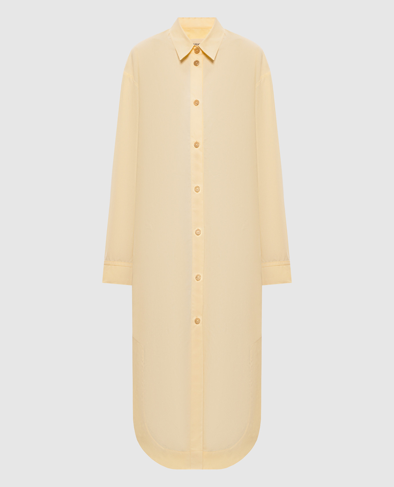 Gloria yellow shirt dress Khaite