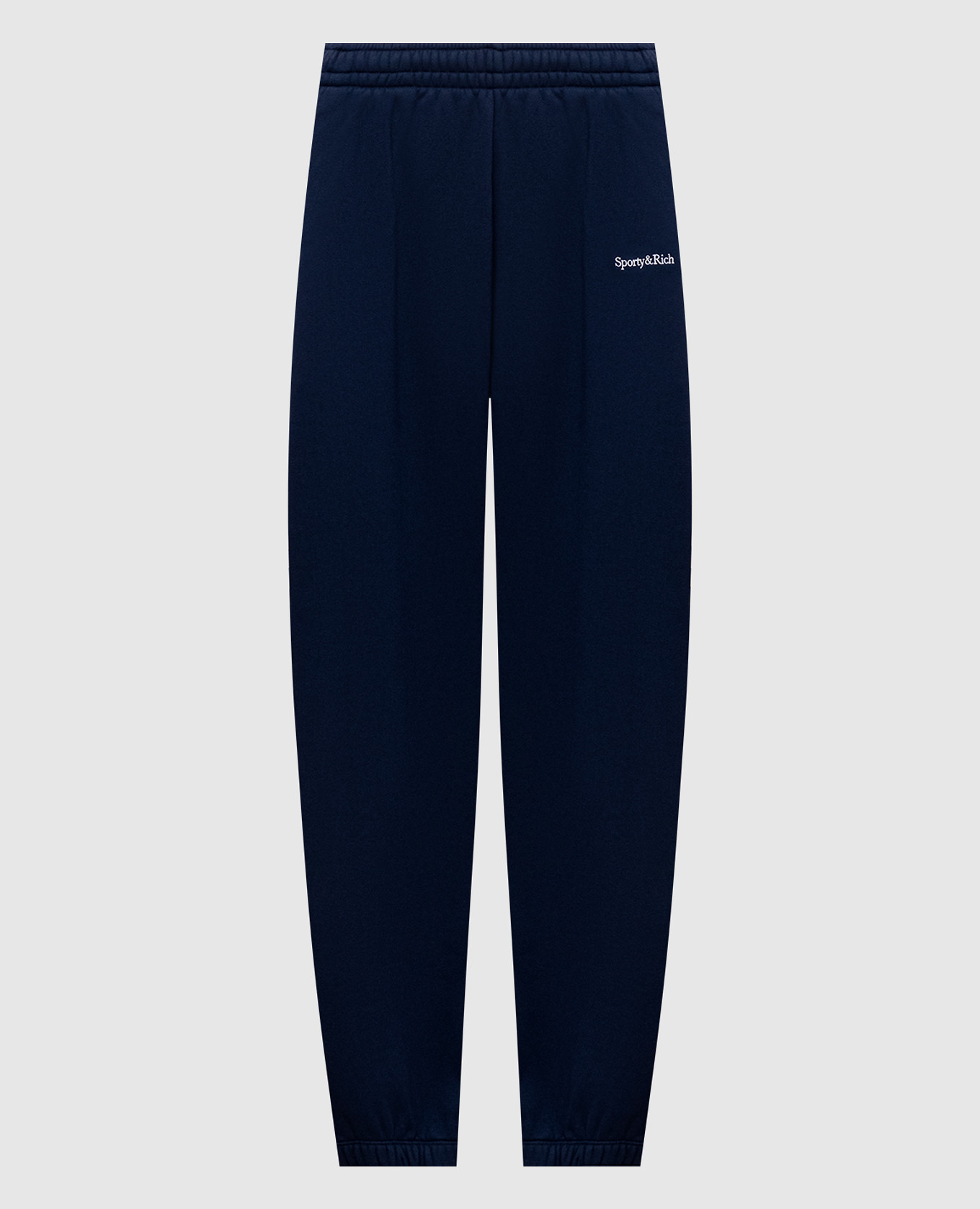 Blue insulated joggers with logo embroidery