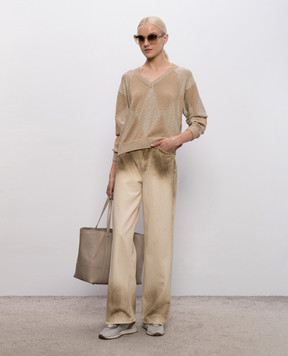 Ballantyne Beige pullover with lurex B1P8645C003