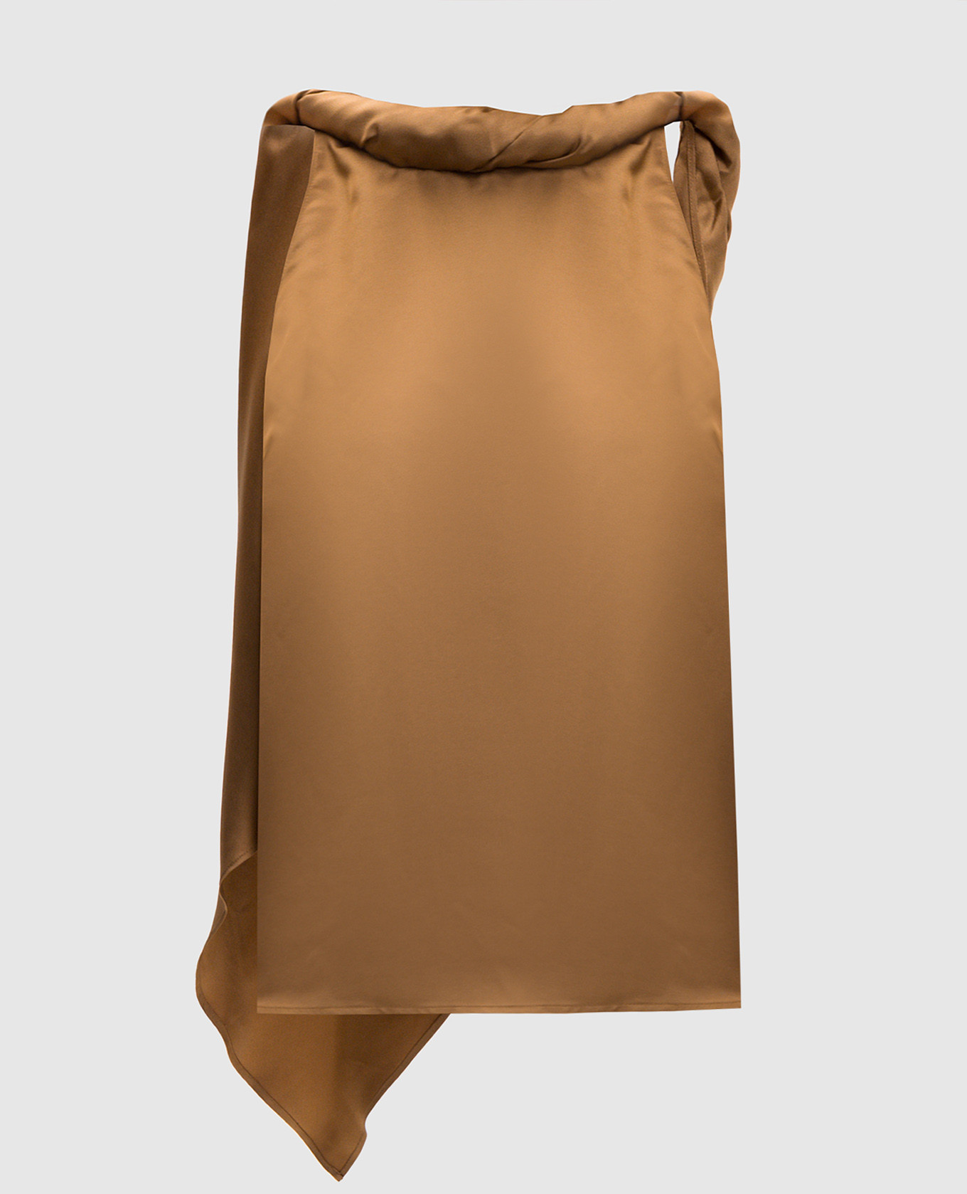 Brown silk top WILMA