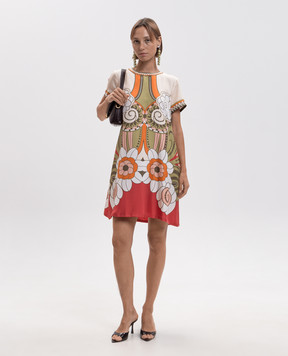 La DoubleJ Printed silk dress DRE0169SIL006AMB03