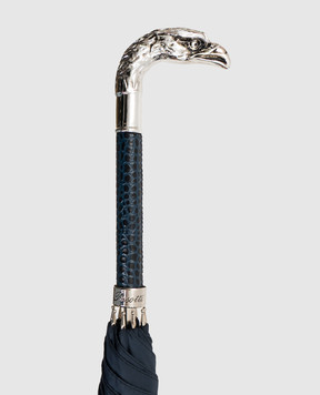 Pasotti Silver Eagle blue umbrella-cane OMITUO478RASOXFORD14