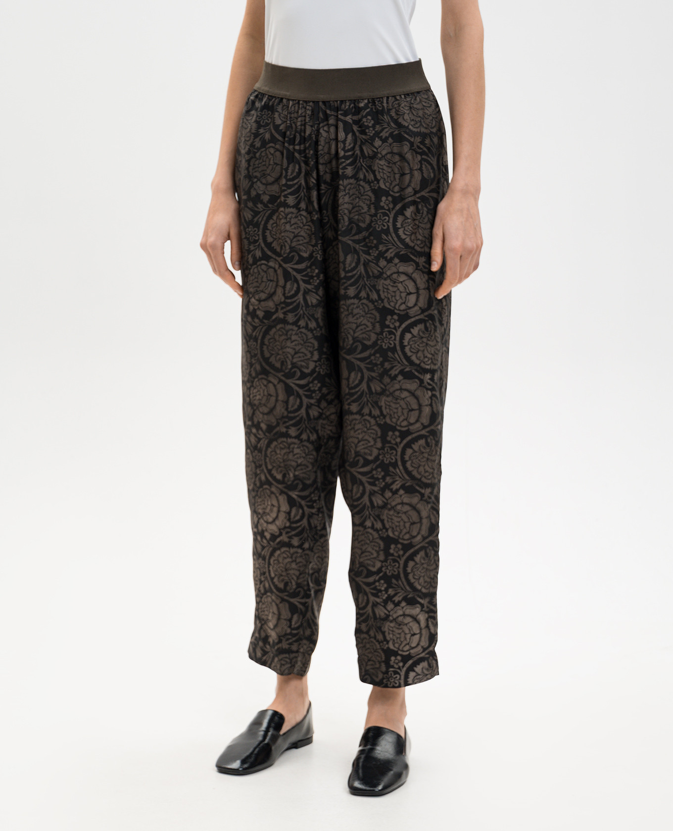 Palmer black floral print pants UMA WANG 3