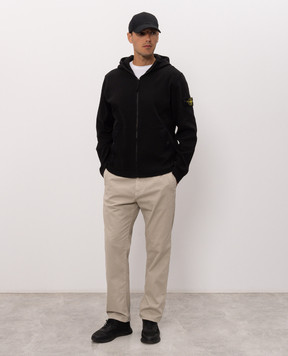 Stone Island Black sports jacket with logo patch L2S156100020S0472