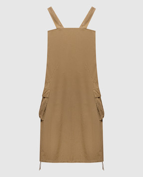 Y`S Yamamoto Brown cargo dress YKD18016