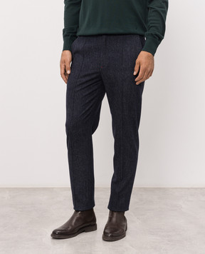 ISAIA Blue wool pants PNC05391010