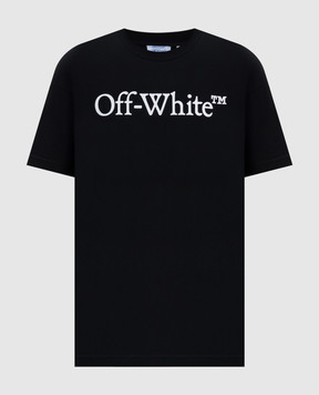Off-White Black T-shirt with logo 2AA089C99JER005