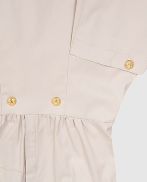 Balmain Children's beige shirt dress BY1B82G019710
