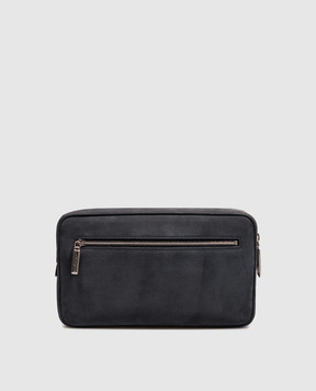 Stefano Ricci Blue nubuck bag with monogram logo PP365SRPSNS
