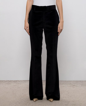 Jacob Lee Black velvet flared pants WWP052AW26VB