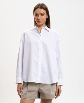 Dondup White shirt with silk DC492CF0200VXXX