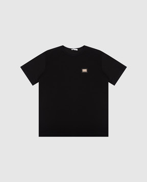 Dolce&Gabbana Children's black T-shirt with logo L4JT7TG7P1T36