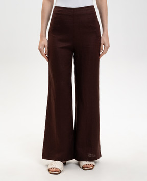 Faithfull Syna brown linen pants FF3959CRB