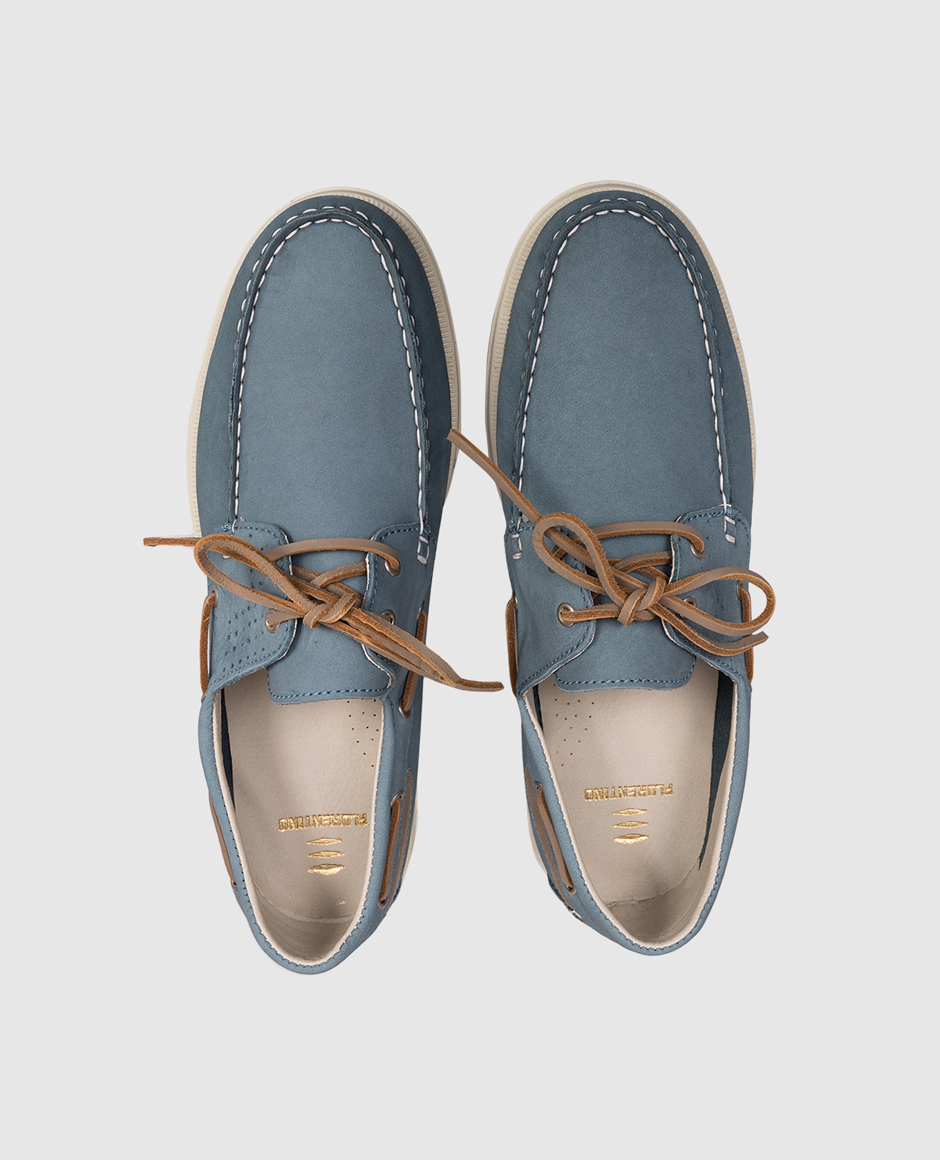 

Blue nubuck topsiders Florentino, Light blue