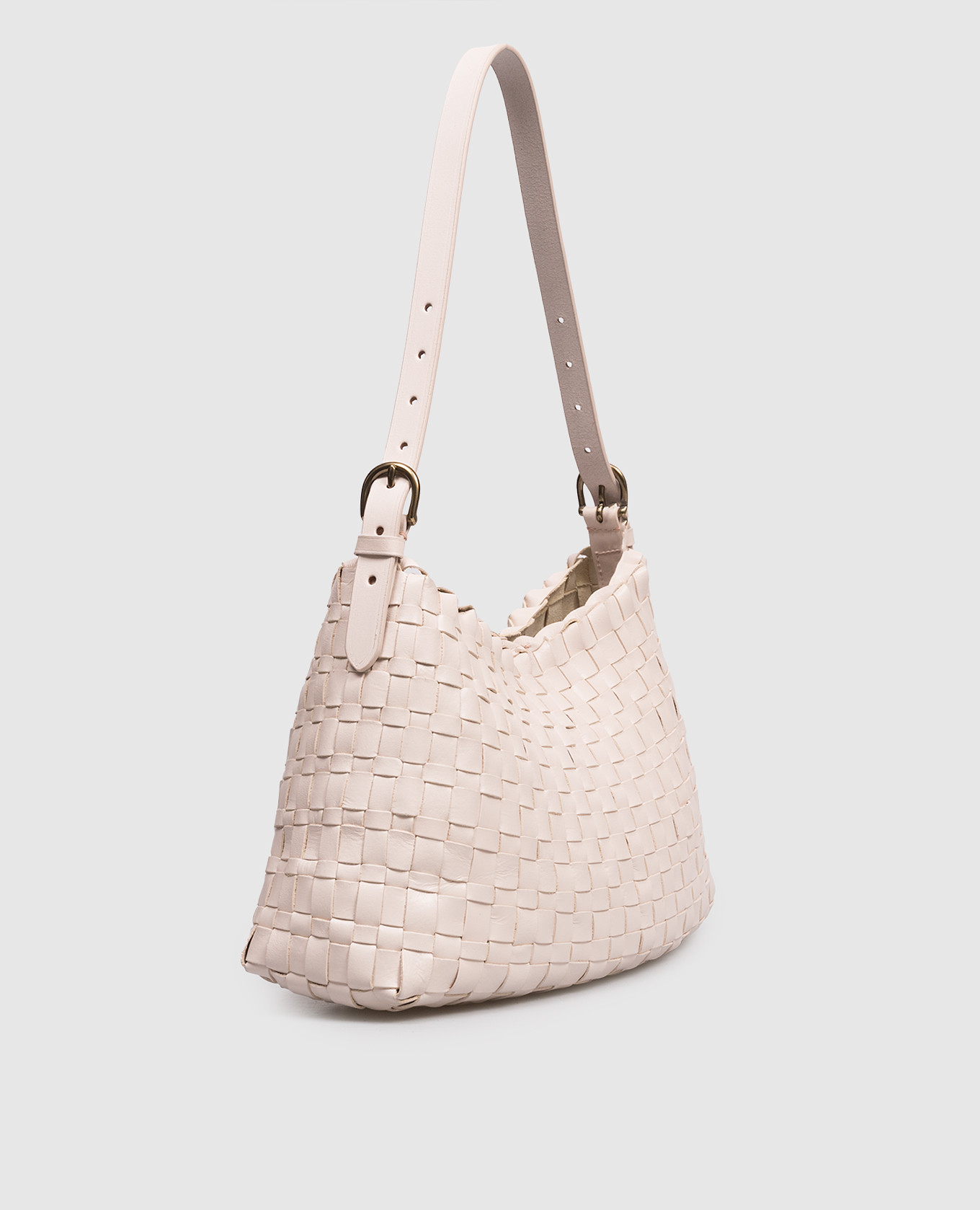 Pink Leather Woven Hobo Salvage Bag Dragon 3