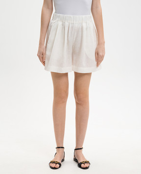 Asceno Zurich white linen shorts B027F06C78
