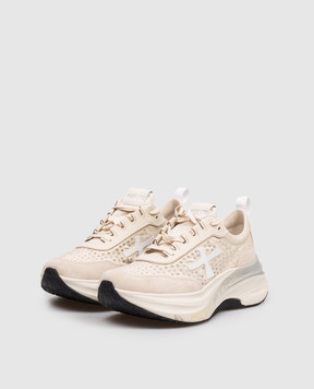 Premiata Beige Hill combination sneakers HILL8242