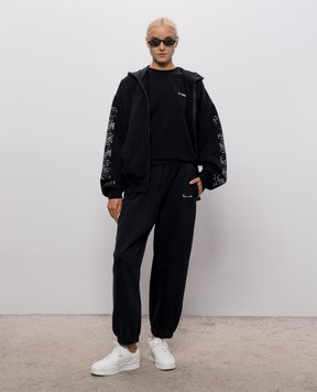 Vetements Black T-shirt with contrast print MH27TR221Bw