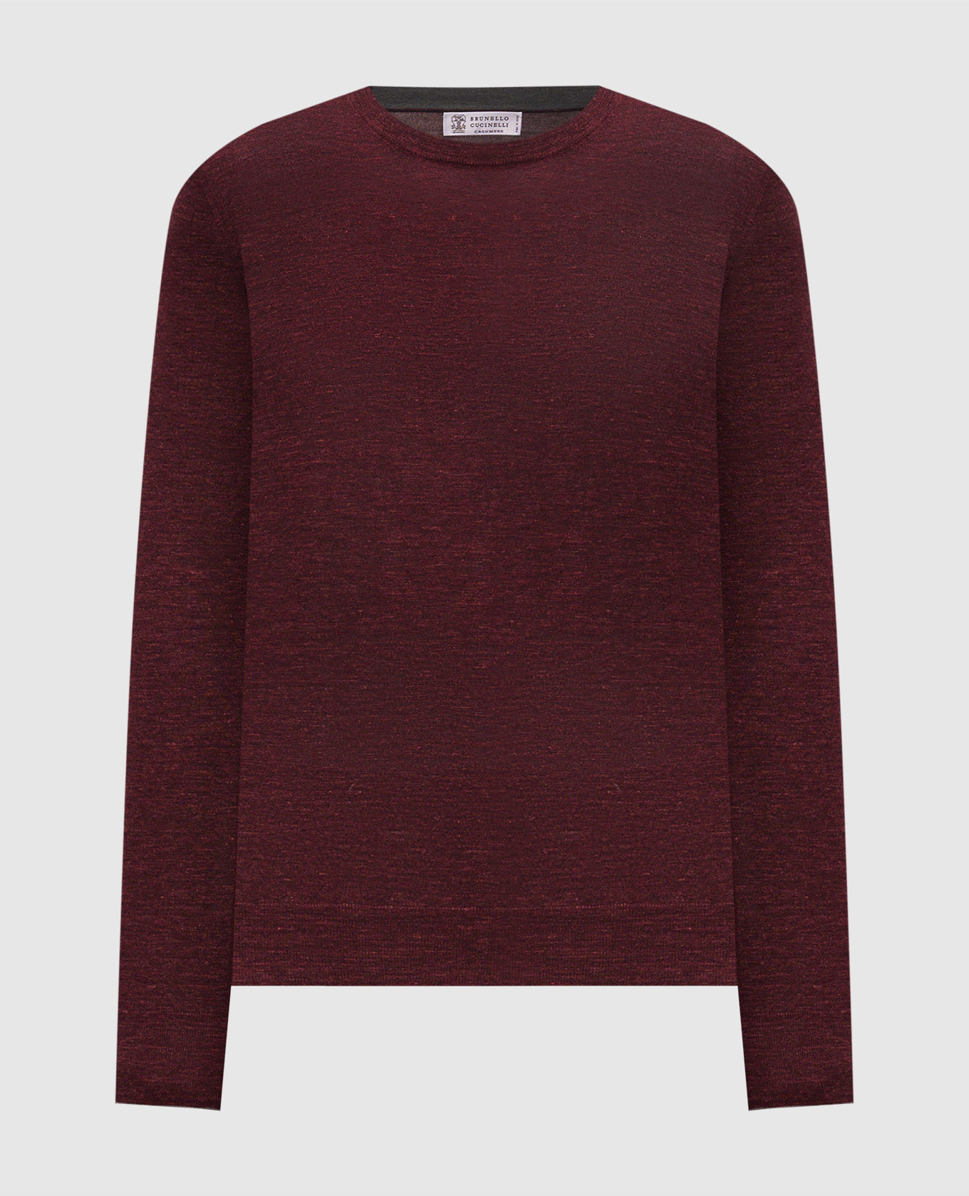 Burgundy cashmere, silk and linen jumper
