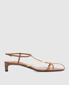 Jil Sander Brown leather sandals J15WP0129P6422