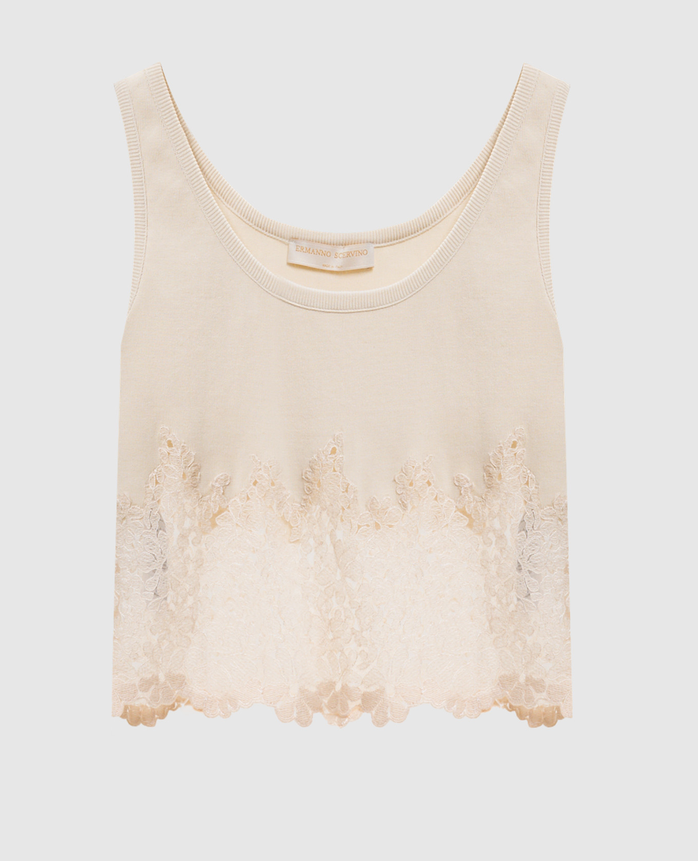 

Beige top with lace Ermanno Scervino