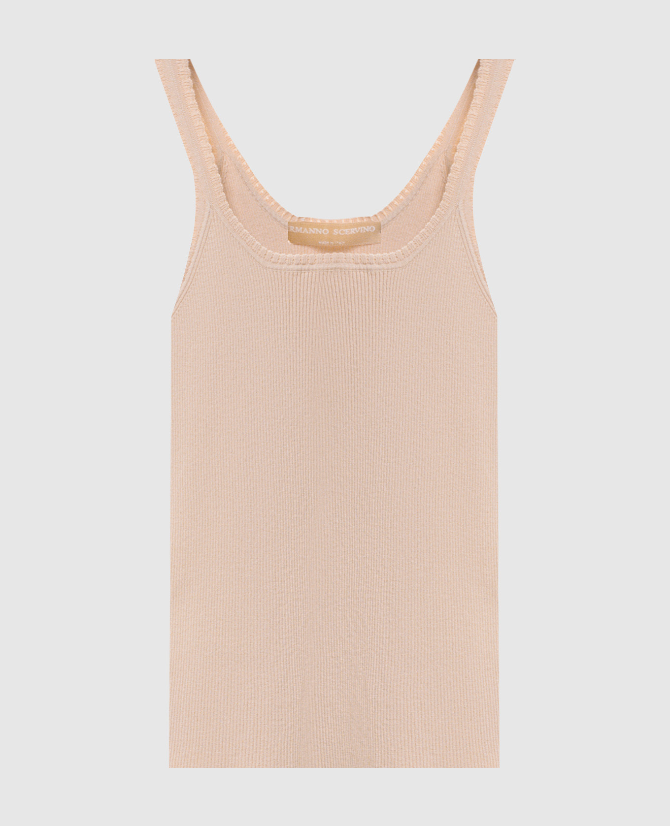 Beige ribbed top