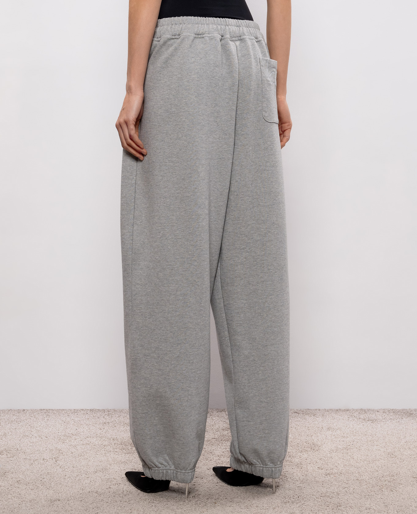 

Grey joggers with branded embroidery Vetements