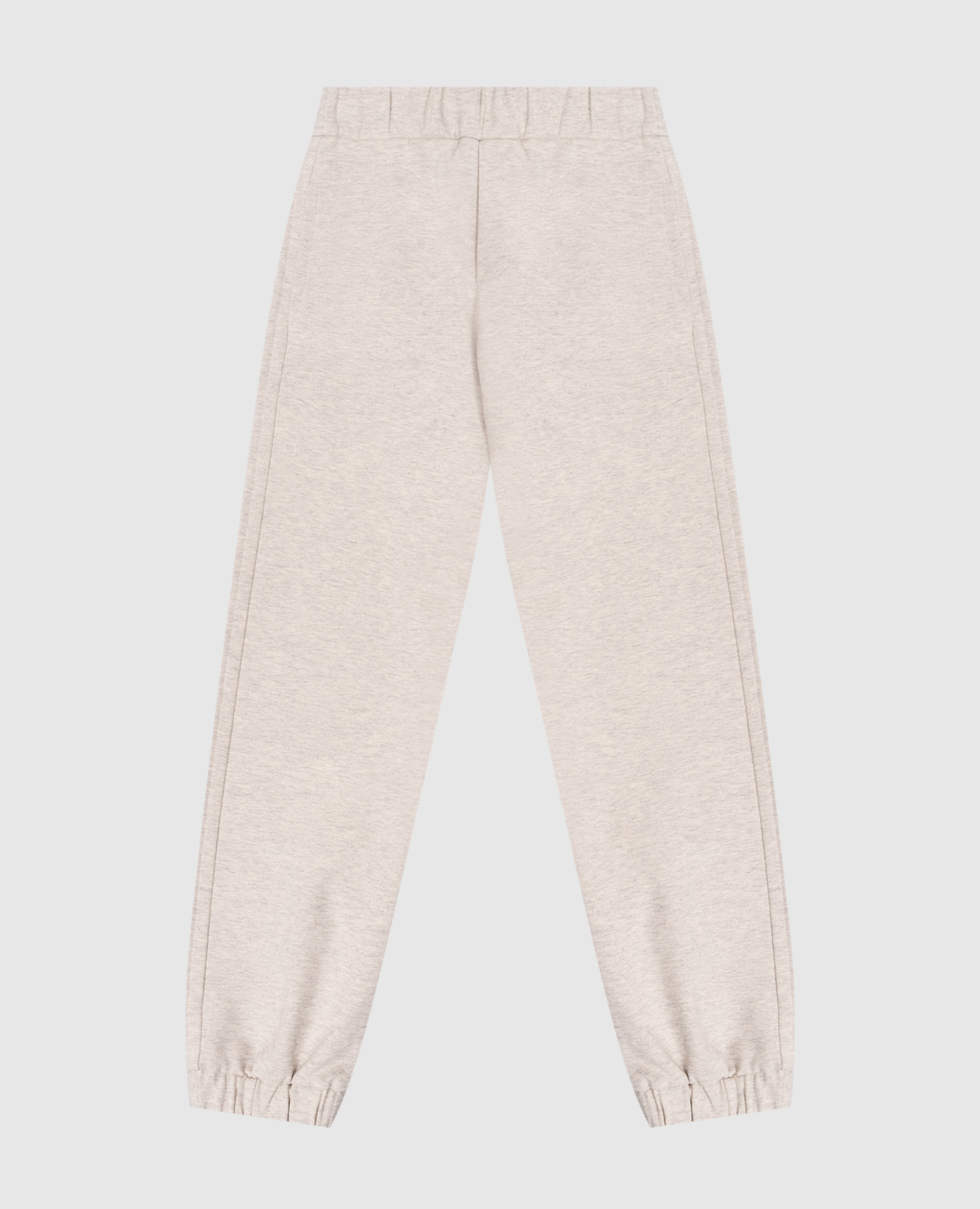 Children's beige melange joggers with logo Moncler ENFANT