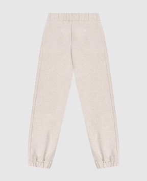 Moncler ENFANT Children's beige melange joggers with logo L19548H0000189AEB1214