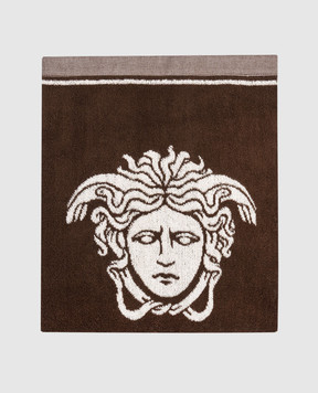 Versace Brown terry towel with Medusa emblem pattern 10242141A17767