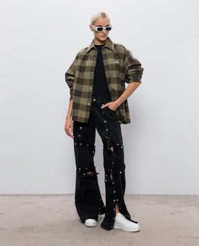 AMIRI Green checkered shirt AM426SH063