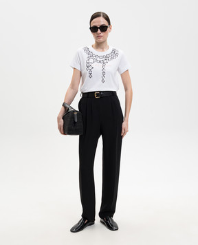 Givenchy Deconstructed Crystals White T-Shirt BW70FJP7ER