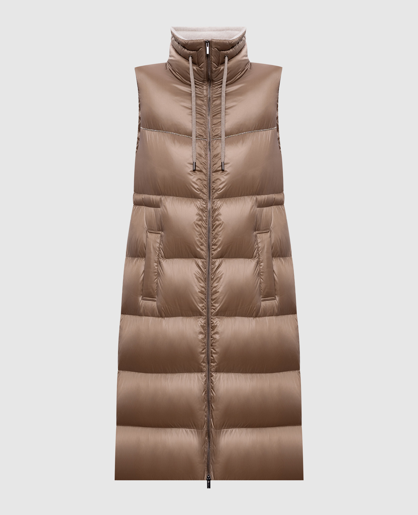 Brown down vest Peserico
