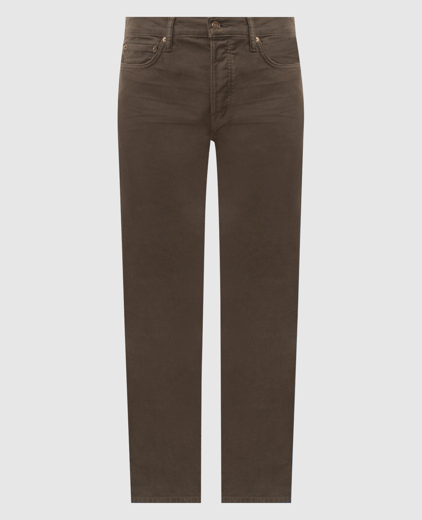 Khaki pants with logo patch