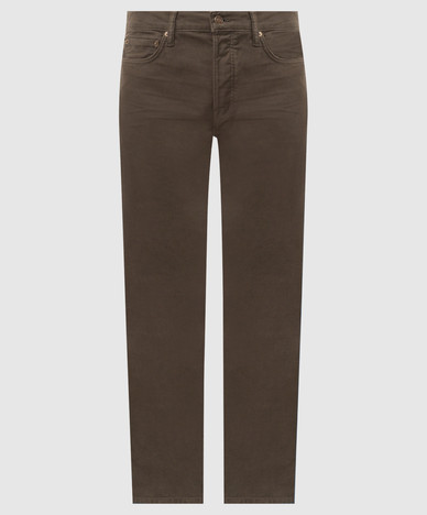 Khaki pants with logo patch