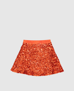 Dolce&Gabbana Children's orange sequin skirt L56I03FLSNB812