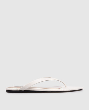 Ami Paris White leather flip-flops FSV837AL0187
