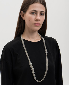 Peserico Silver necklace with spheres E35520C0CC819