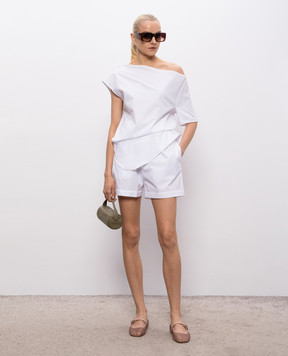 Calcaterra White one-shoulder top T407