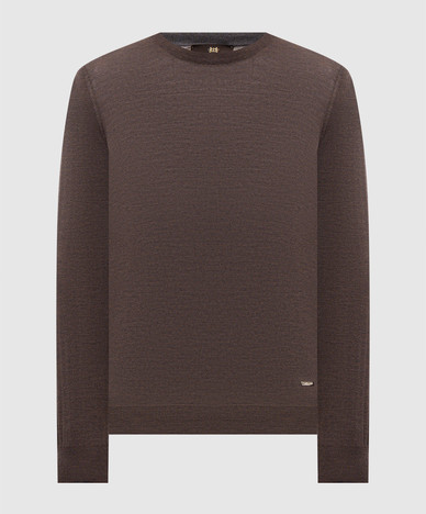Maglione di lana marrone