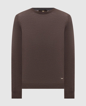 Enrico Mandelli Brown wool jumper 4K166A5270