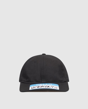 Vetements Black cap with print UA66CA110B